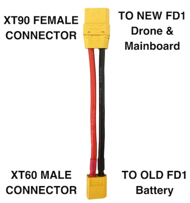 Converter Cable for FD1 Battery (OLD Battery XT60 to NEW Mainboard XT90) Cable Swellpro
