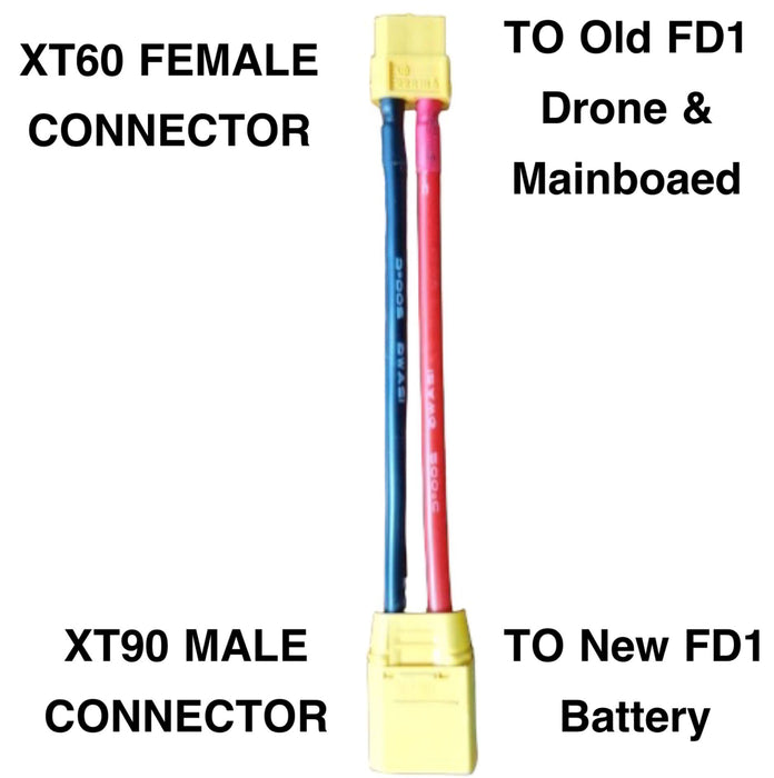 Converter Cable for FD1 Battery (NEW Battery XT90 to OLD Mainboard XT60) Cable Swellpro