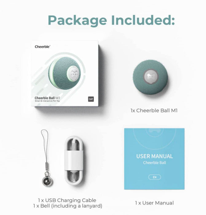 Interactive Smart Ball for Cats Pet Toy Cheerble