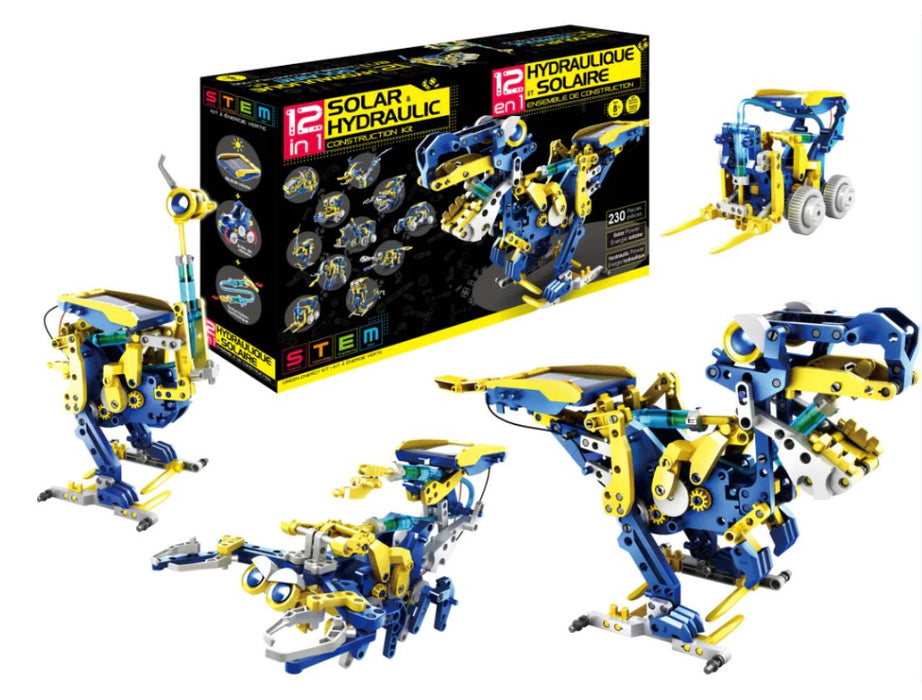12-in-1 Solar & Hydraulic Construction Kit Educational STEAM
