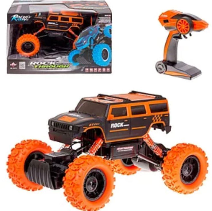 Racing Rally Rock Through RC 4WD Off Roader Orange Toy Cars Tech Outlet