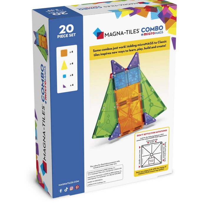 Magna-Tiles Combo - 20 Piece Micromags Micromags