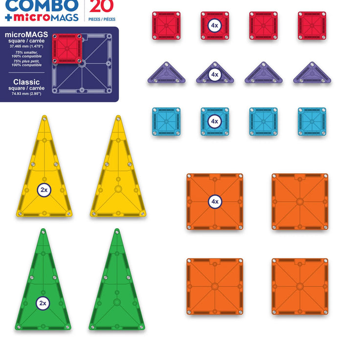 Magna-Tiles Combo - 20 Piece Micromags Micromags