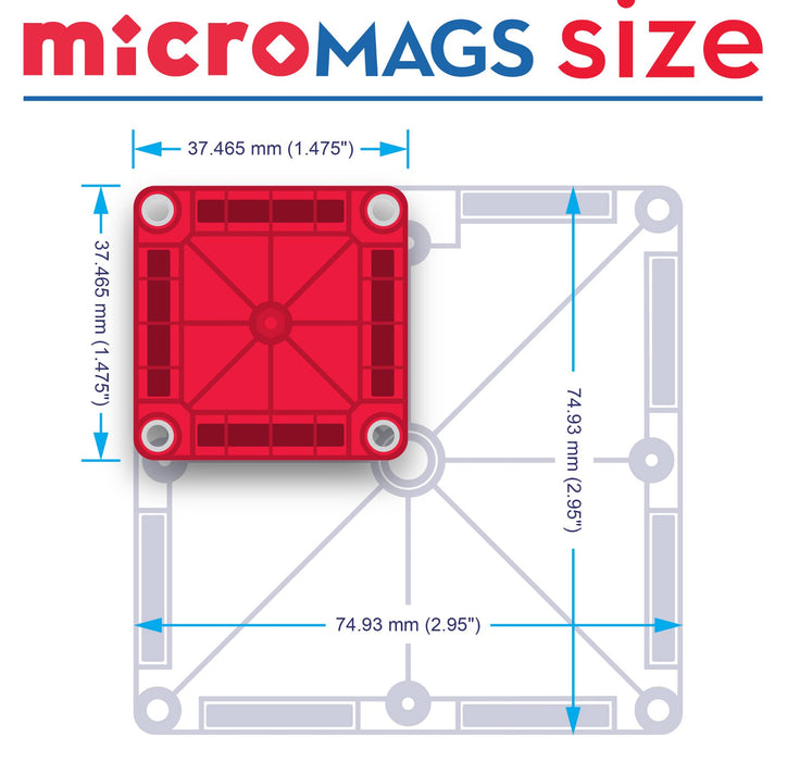 Magna-Tiles Combo - 70 Pieces Micromags Micromags