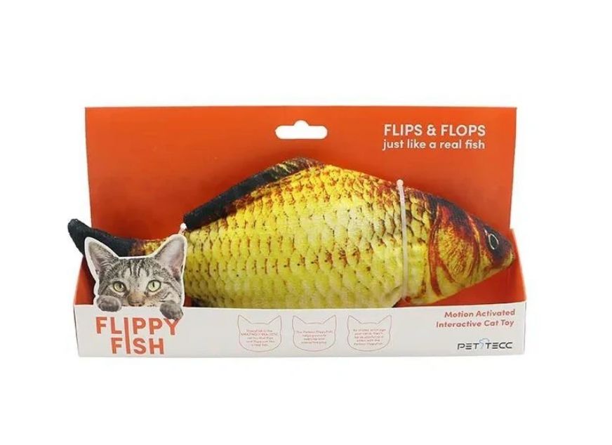 Pettecc Flippy Fish Pet Toy Pettech Orange