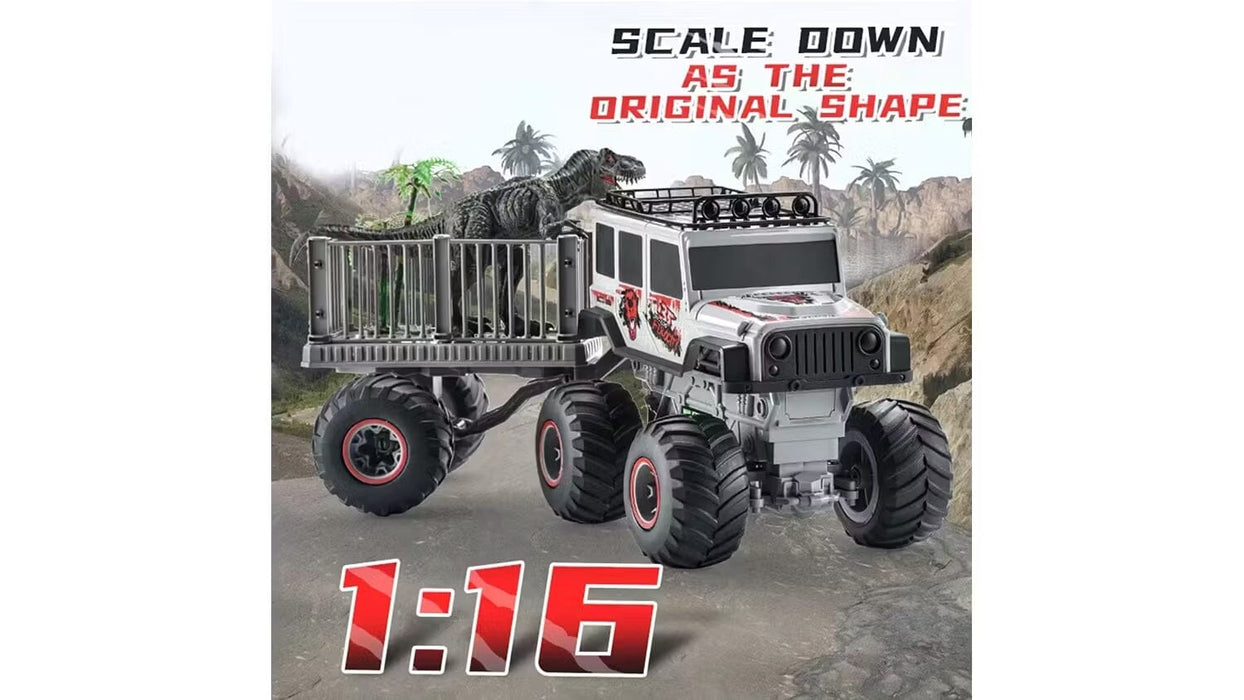 Large Wheeled Off Road RC Truck with Trailer (Including T-REX Dino & Tree) Tech Outlet