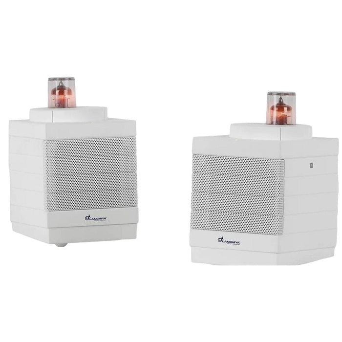 Lanchiya Hybrid Vacuum-tube Speaker System : High performance & portable one speaker (White) Lanchiya