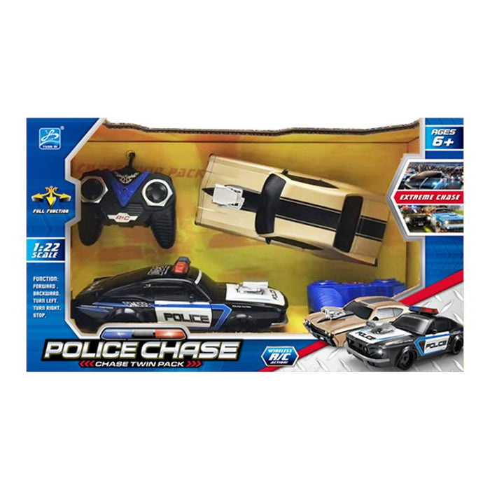 Police Chase RC Cars (Twin Car Pack) 3 month warranty applies Tech Outlet