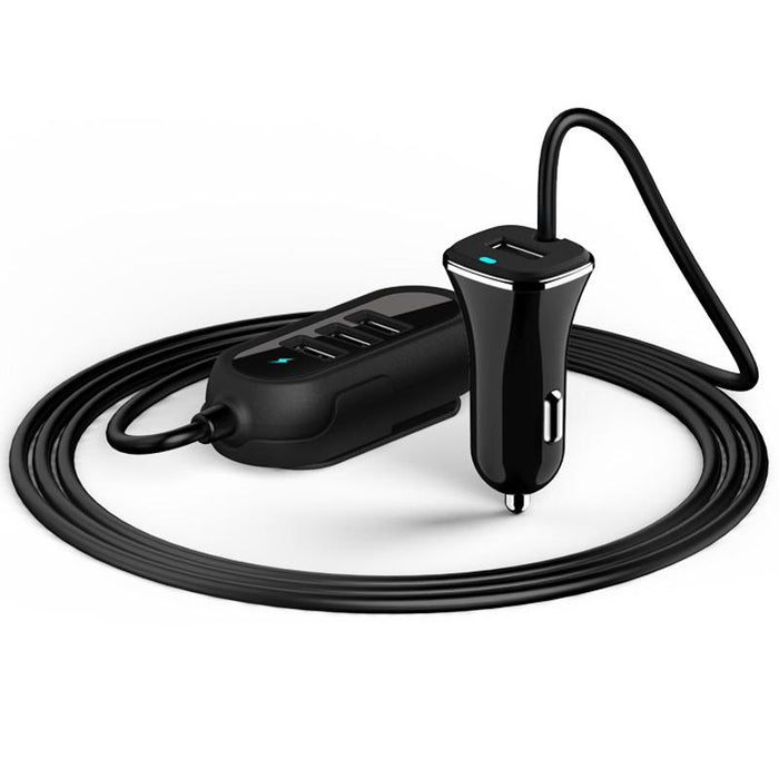 4 Port USB 12V Car Charger - Black 12 month warranty applies Tech Outlet