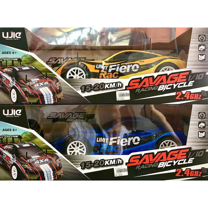 Large High Speed Racing Car 1:10 Scale - Yellow & Blue 3 month warranty applies Tech Outlet