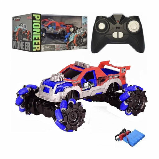 Offroad Racing Truck with Sidewinder Wheels 1:14 Blue/Red 3 month warranty applies Tech Outlet