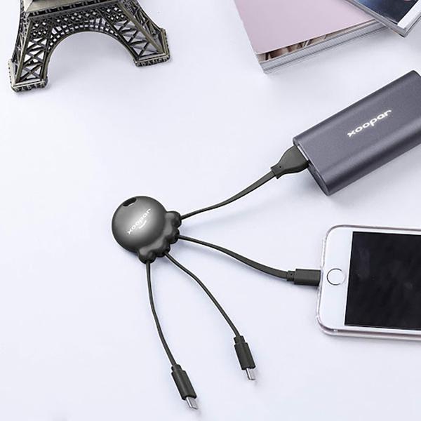 Xoopar Metallic Octopus : All-in-One USB Charging Cable to fit all phone types 12 month warranty applies Xoopar
