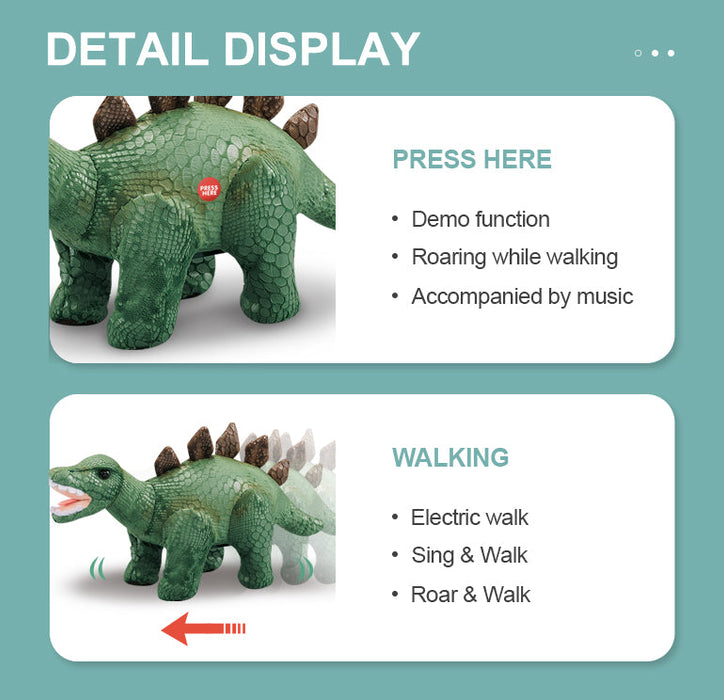Simulation Plush Remote Stegosaurus Tech Outlet