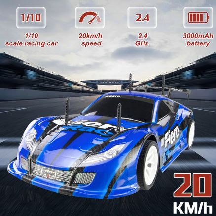 Large High Speed Racing Car 1:10 Scale - Yellow & Blue Tech Outlet
