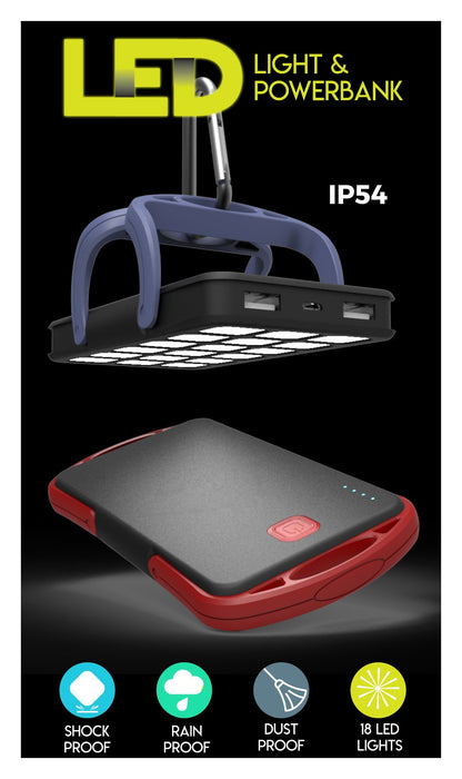 LED Outdoor Water resistant Powerbank & High Power LED Light 6 month warranty applies JCMatthew