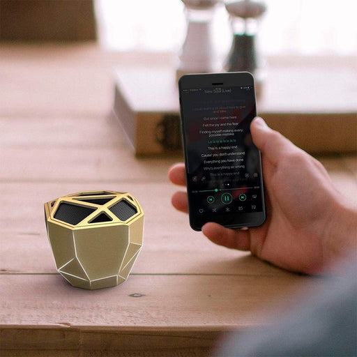 Xoopar GEO Wireless Bluetooth Speaker : Gold 12 month warranty applies Tech Outlet