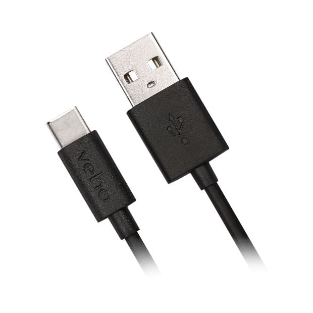 Veho USB-A to USB-C™ Charge and Sync Cable - 0.2m/0.7ft Portable Power Accessories Techoutlet