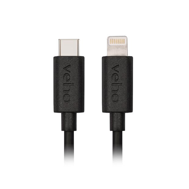 Veho USB-C™ to Lightning Charge and Sync Cable (0.2m/0.7ft) Portable Power Accessories Techoutlet