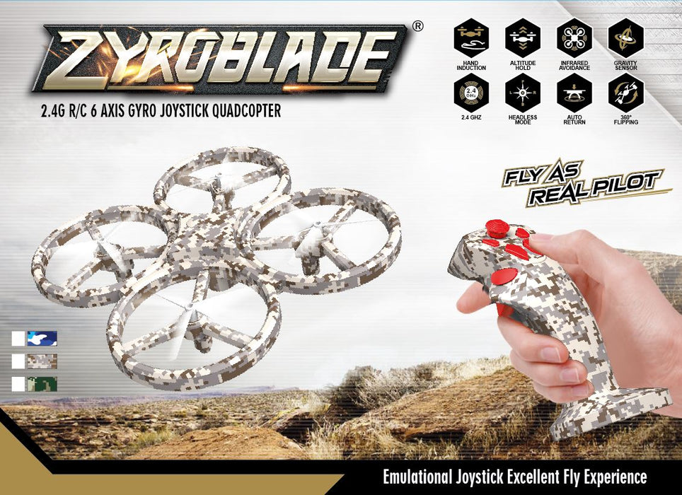 Zyroblade CAMO Drone with Joystick control 3 month warranty applies Tech Outlet
