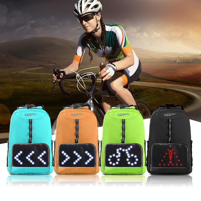 Lightweight Cycling Backpack with LED Lighting indicators 12 month warranty applies Tech Outlet