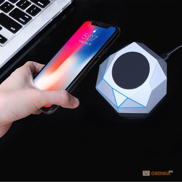 Xoopar GEO Wireless Charging Dock : Silver 12 month warranty applies Tech Outlet