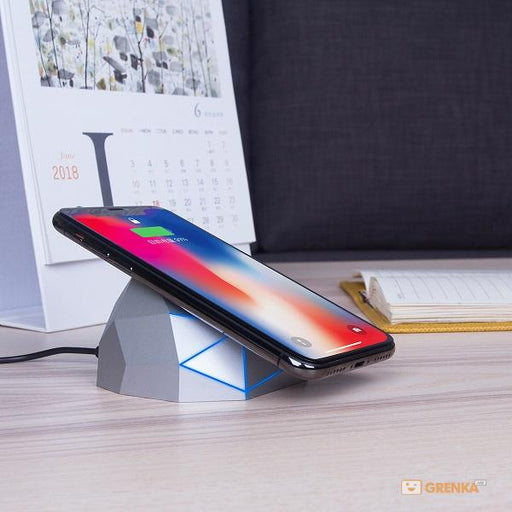 Xoopar GEO Wireless Charging Dock : Silver 12 month warranty applies Tech Outlet