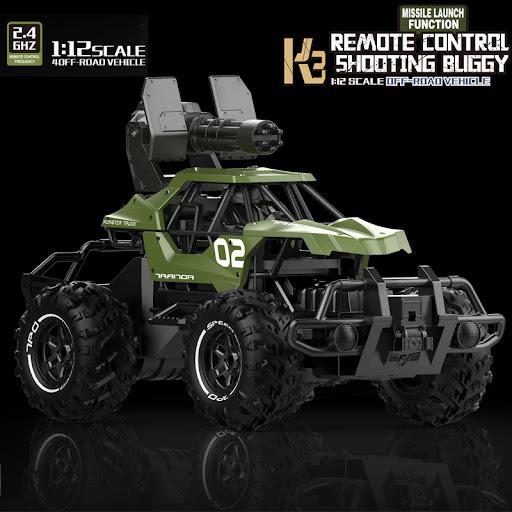 Offroad Missile Firing RC Rock Crawler Buggy 1:12 (Green) 3 month warranty applies Tech Outlet