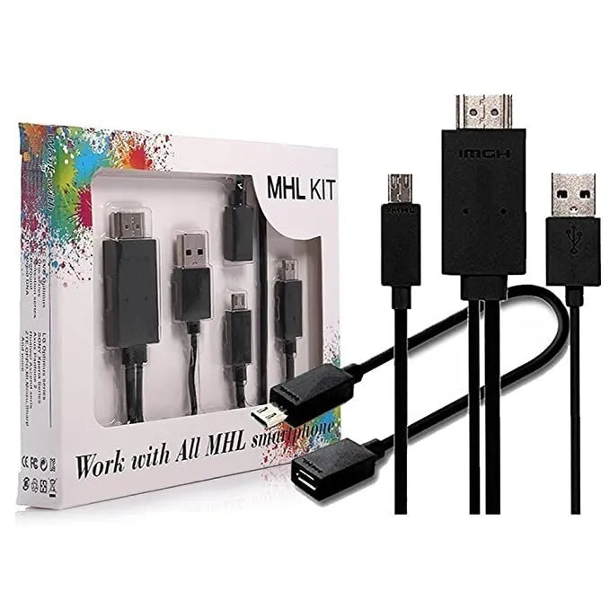 MHL Adapter Micro USB to HDMI MHL Cable HDTV Adapter for MHL-Enabled Android Smartphones 12 month warranty applies Tech Outlet