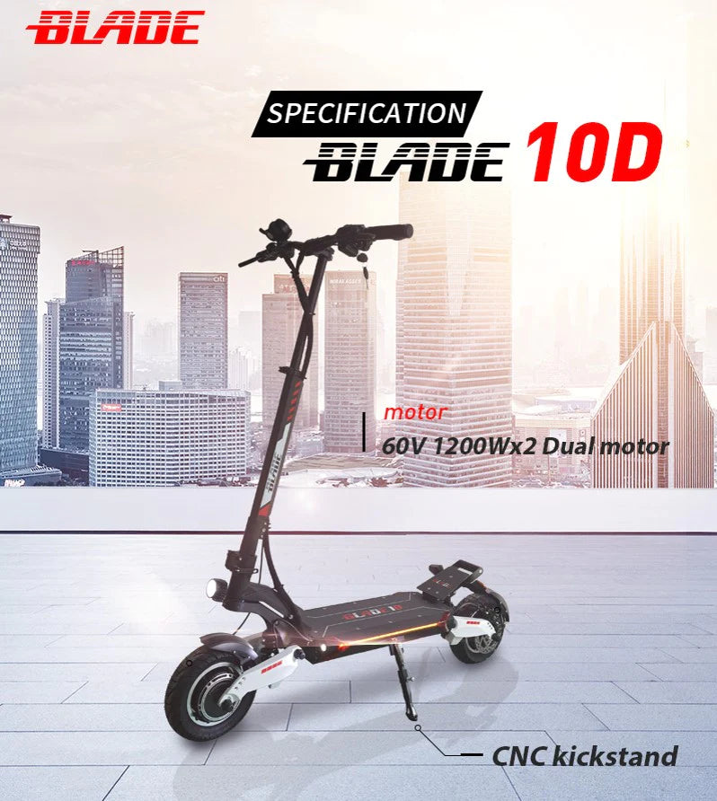 Blade 10D EVO 2400 Watts Performance Scooter Hydraulic Brakes Techoutlet 