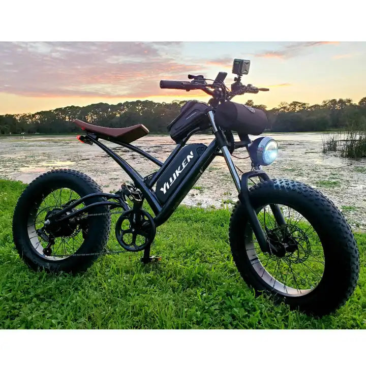 Youken Electric Street Bike Black/ Brown seat 350W - ex Demo model Techoutlet 