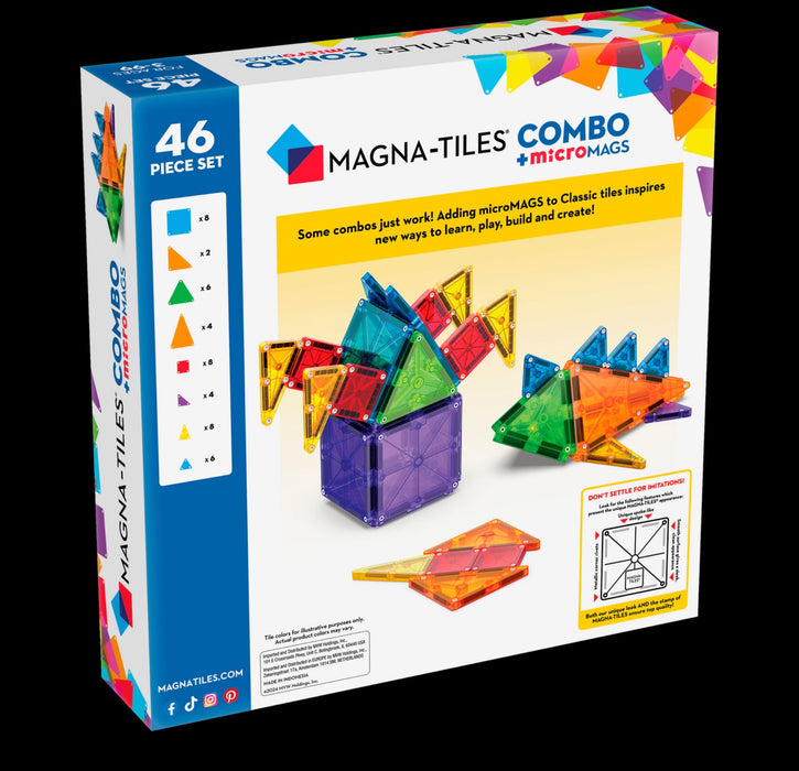 Magna-Tiles Combo 46 Piece Set Micromags Micromags 