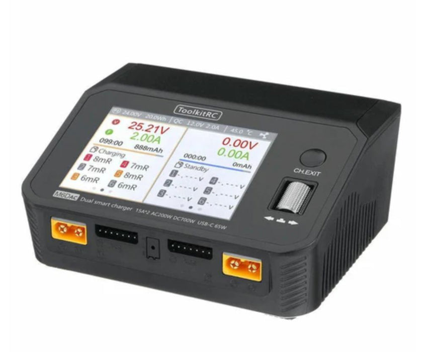 ToolKitRC M6DAC LiPO Charger Discharger Dual Smart 200W AC 700W charger Toolkit 