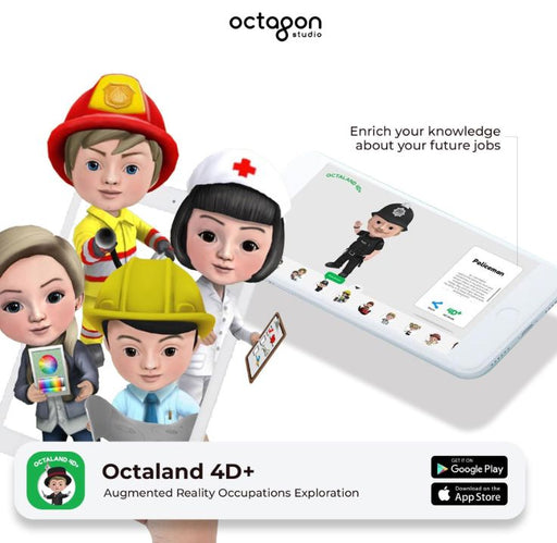 Octaland 4D+ Augmented Reality Alphabet Cards Techoutlet 
