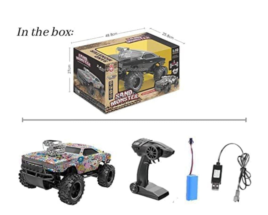 RC Sand Monster Big Rechargeable 1:10 Sand Monster Truck RC CAR Techoutlet 
