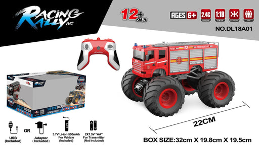 Monster Big Wheels Fire Truck RC CAR RACING RALLY 