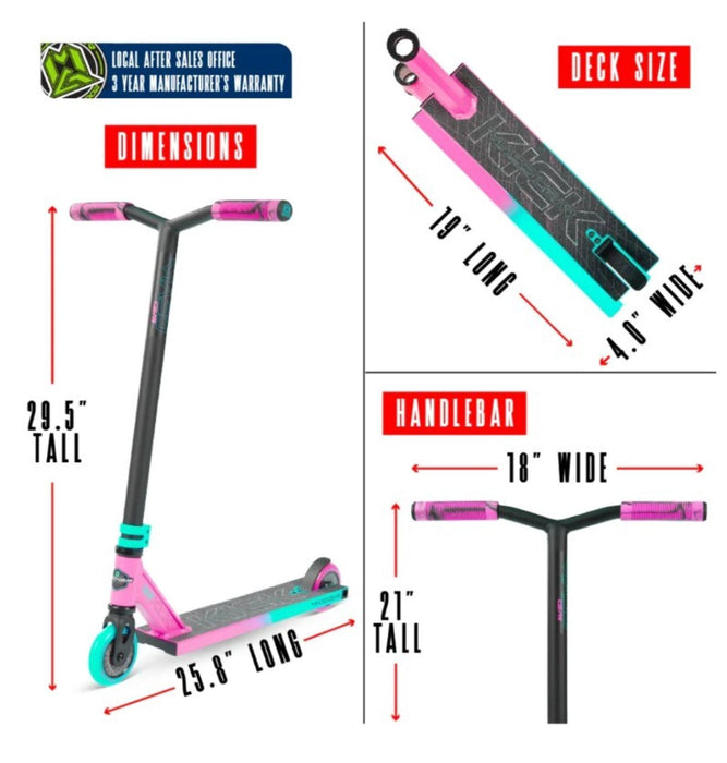 Madd Gear Kick Pro-X Scooter - Pink / Teal Scooter Madd Gear 