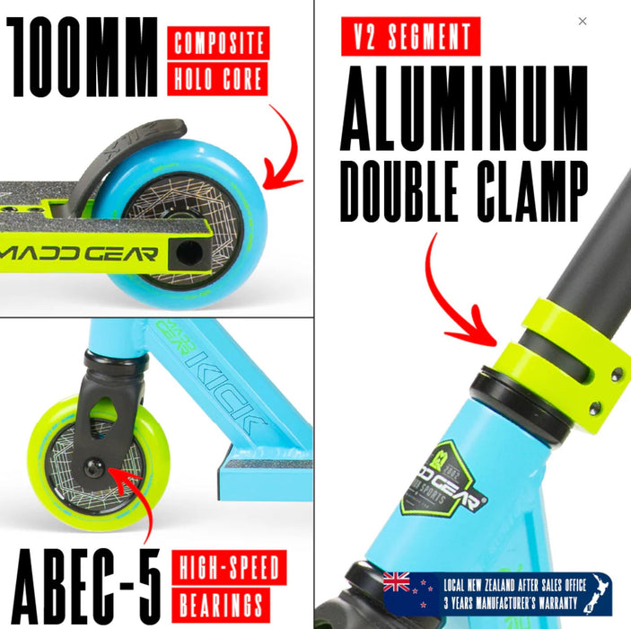 Madd Gear Kick Pro-X Scooter - Blue / Green Scooter Madd Gear 