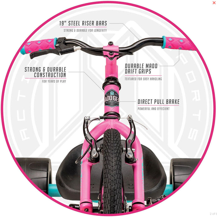 Madd Gear Mini Drift - Pink / Teal Drift Bike Madd Gear 