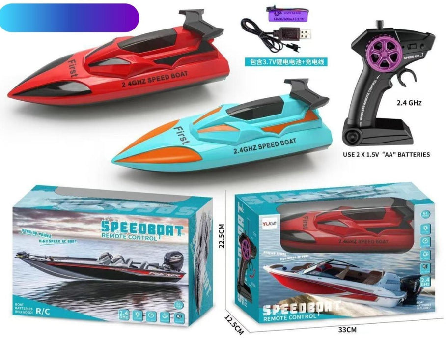 RC Radio Remote Controlled Motorboat - RED rc boat YUGE 