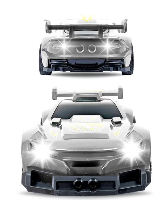 1:10 Scale LED Light-Up Grey R/C Racing Car RC CAR YUGE 