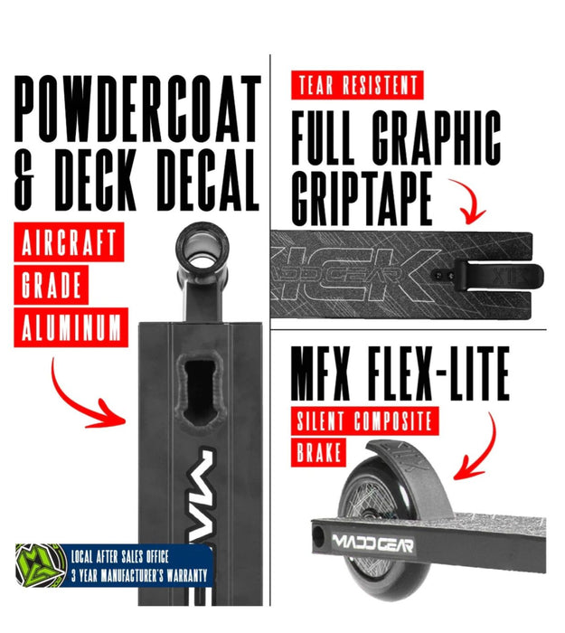 Madd Gear Kick Pro-X Scooter - Black Scooter Madd Gear 