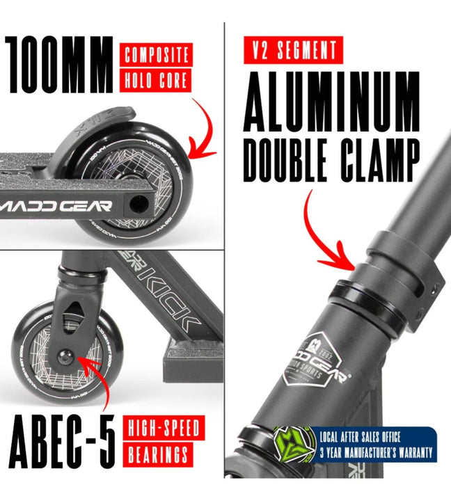 Madd Gear Kick Pro-X Scooter - Black Scooter Madd Gear 