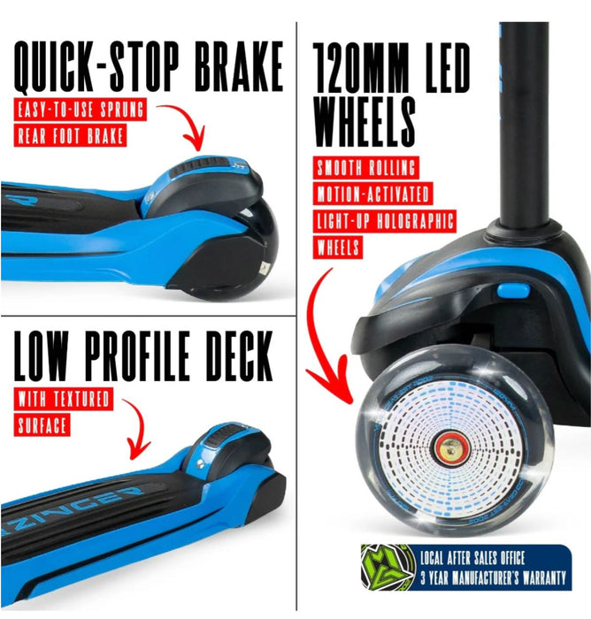 Madd Gear Zinger 3 Wheeled Scooter - Blue Scooter Madd Gear 
