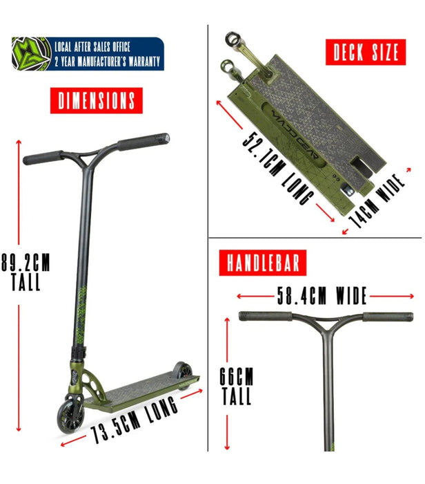 MADD GEAR ORIGIN 550 SCOOTER OLIVE FATIGUE Scooter Madd Gear 
