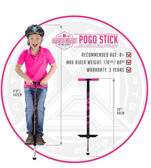 MADD HATTER POGO STICK PINK / BLACK POGO STICK Madd Gear 