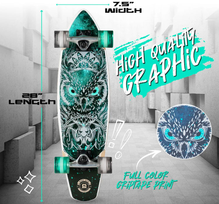 MADD GEAR 28" CRUISER BOARD OWL Skateboard Madd Gear 
