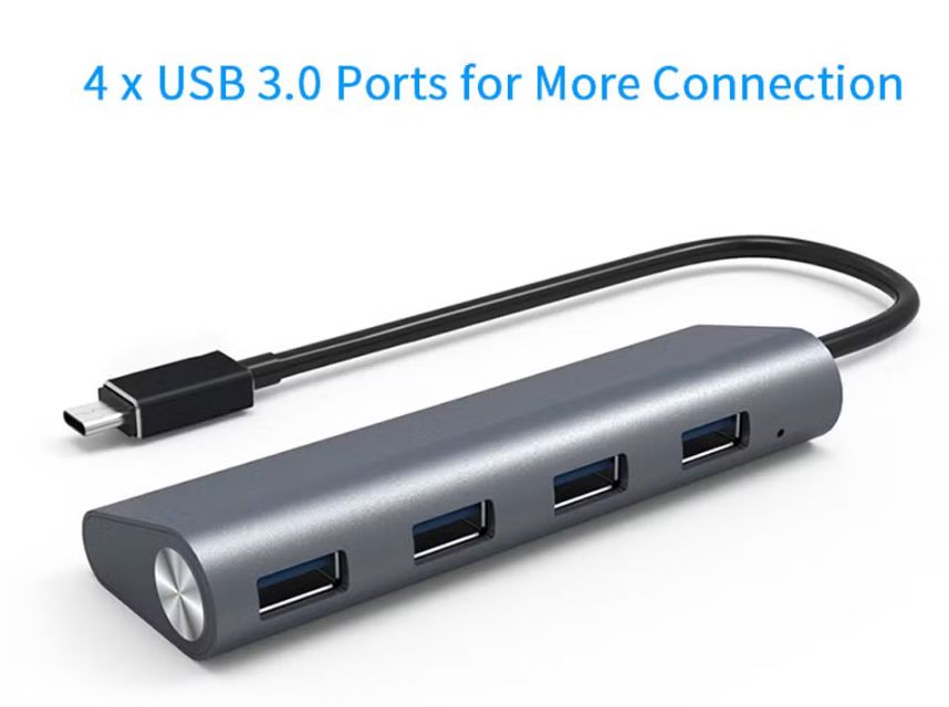 Smart Hub SuperSpeed USB-C to USB 3.0 4-Port Aluminum HUB smarthub smart hub 