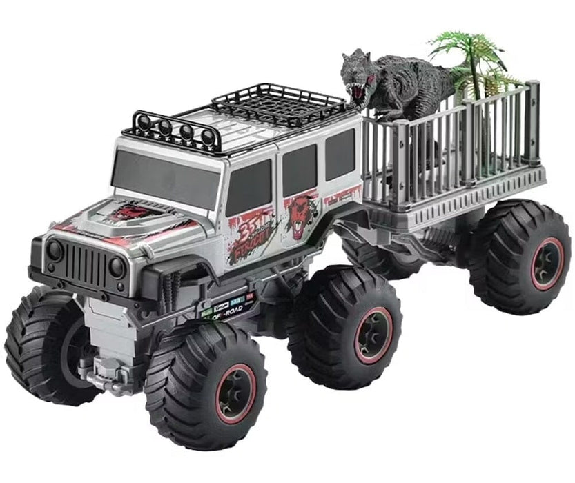 Large Wheeled Off Road RC Truck with Trailer (Including T-REX Dino & Tree) Tech Outlet 