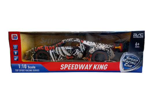 Large RC Graffiti Racing Car - Black and White Tech Outlet 