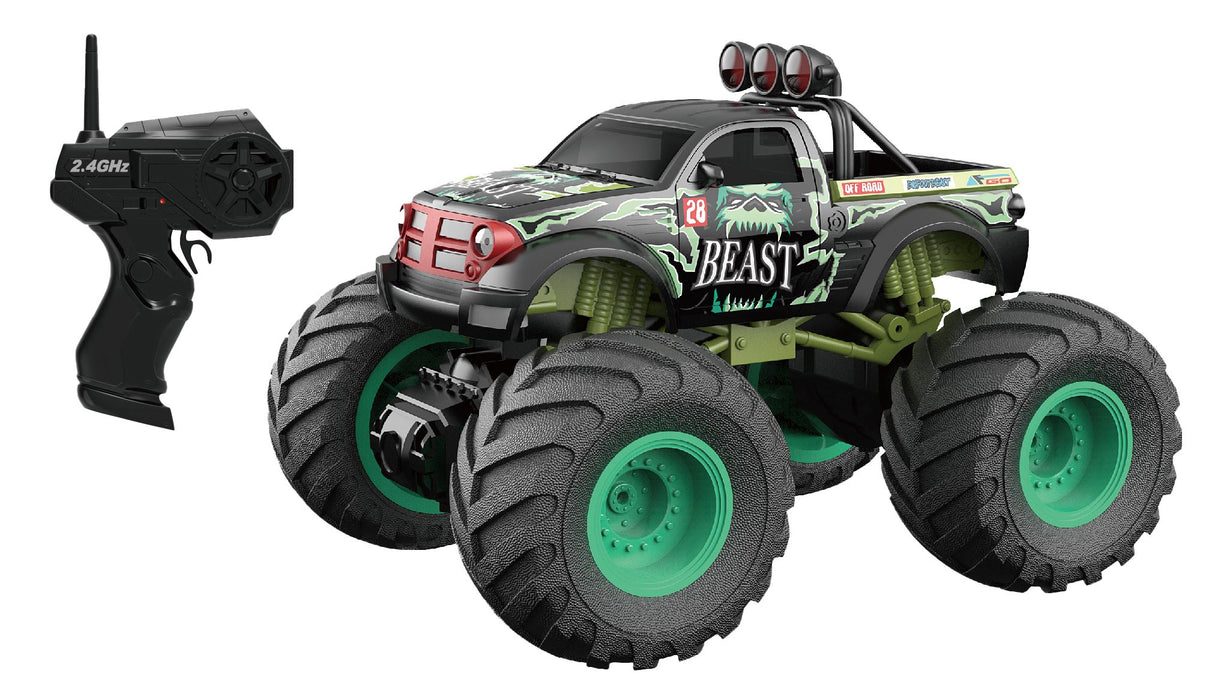 HB Toys Super Large Wheel RC Racing Truck (Assorted models) 3 month warranty applies Tech Outlet Black/Green 